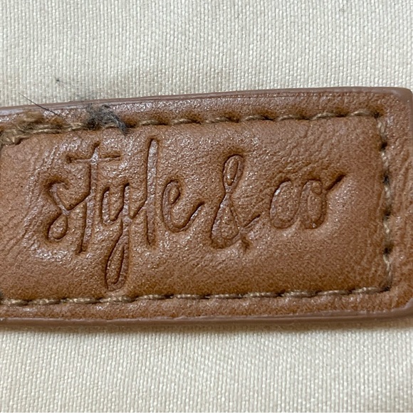 Style & Co. Palm Tree Woven Tote Beach Bag - Picture 3 of 10